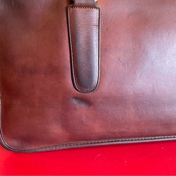 Vintage Coach Slim Satchel Compact Bonnie Cashin Brown Glove Tanned Leather - Picture 6 of 16